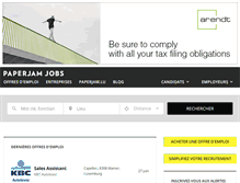 Tablet Screenshot of jobs.paperjam.lu